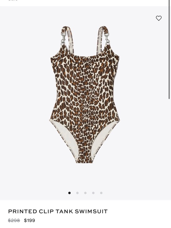 Tory Burch Other - NWT Tory Burch S Leopard Print Clip Tank One-Piece Swimsuit